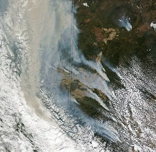 Canadian wildfire NASA Image