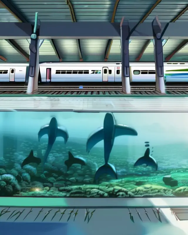 Under water bullet train AI Image